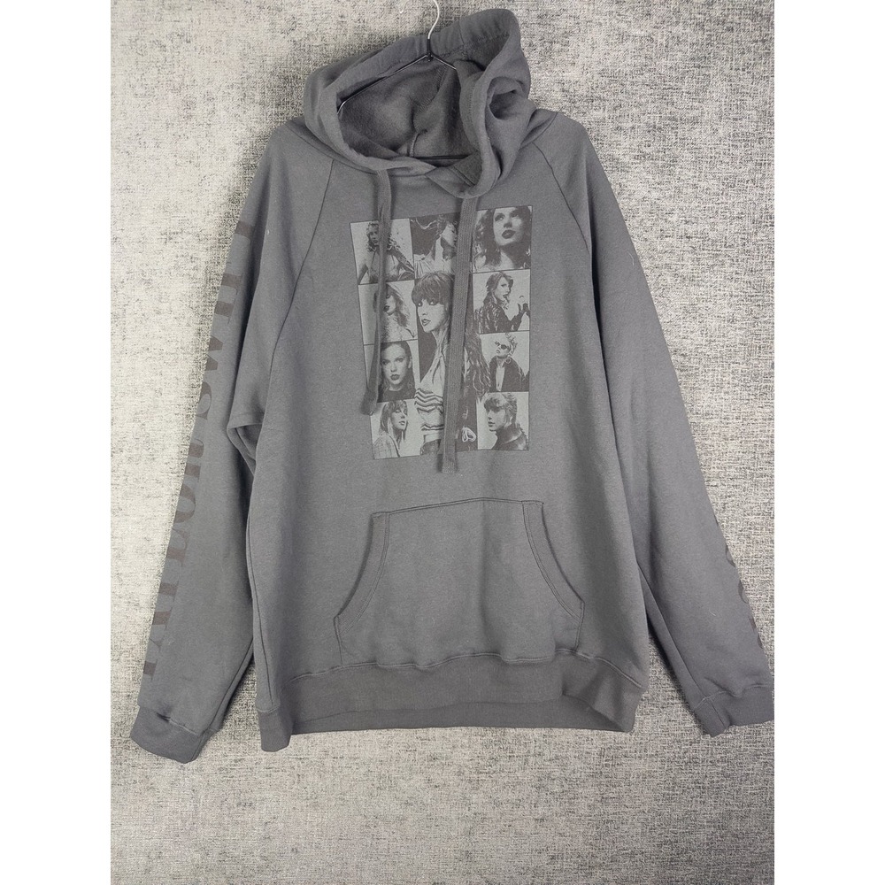 Taylor Swift The Eras Tour Mens Hoodie L Gray Graphic‎ Concert Festival Music